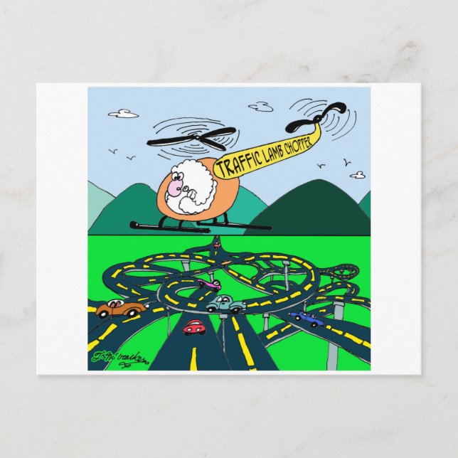 Traffic Lamb-Chopper. Postcard (Front)