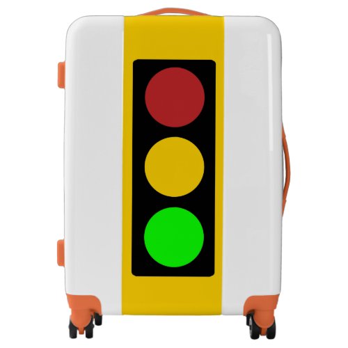 Traffic Light Ahead Caution Road Sign  Luggage