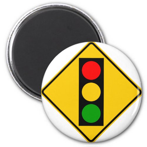 Traffic Light Ahead Highway Sign Magnet