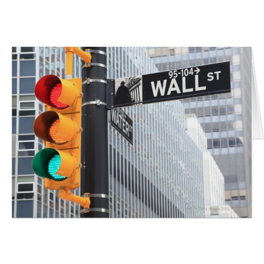Traffic Light and Wall Street Sign (Front Horizontal)