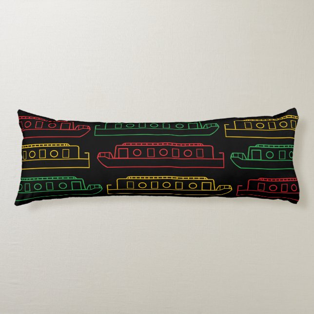 Traffic Light Barges Canal Boats Body Pillow (Front)