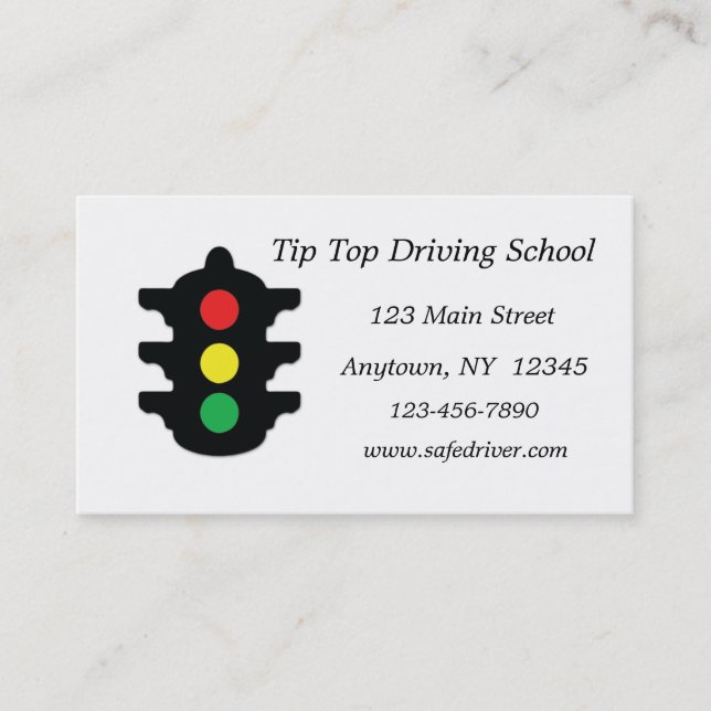Traffic Light Business Card (Front)