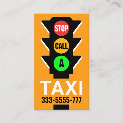 Traffic Light Calling Taxi Ride Business Card