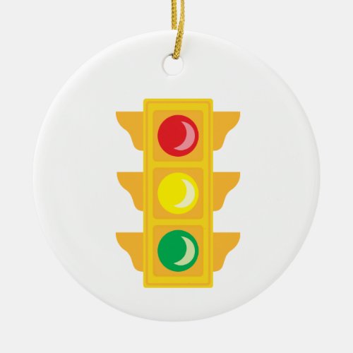 Traffic Light Ceramic Ornament