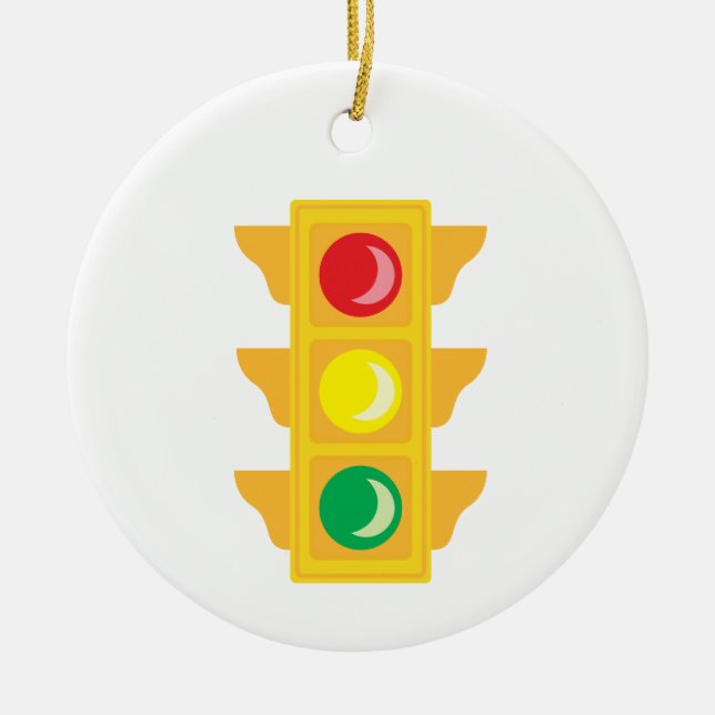 Traffic Light Ceramic Ornament (Front)