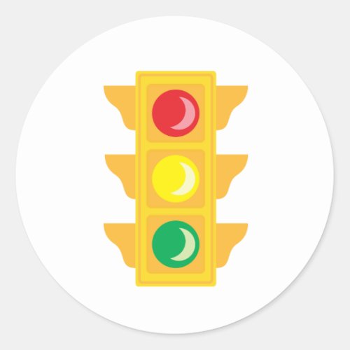 Traffic Light Classic Round Sticker