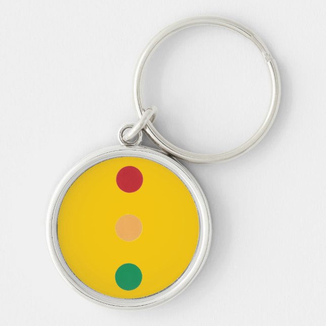 Traffic light colors circles Keychains (Front)