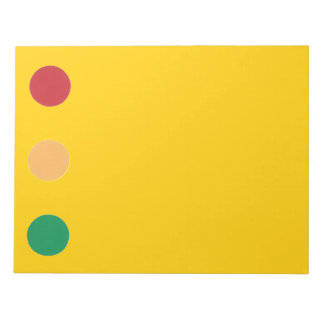 Traffic light colors circles Note Pads