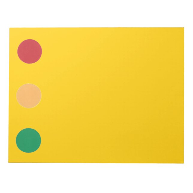 Traffic light colors circles Note Pads (Front)