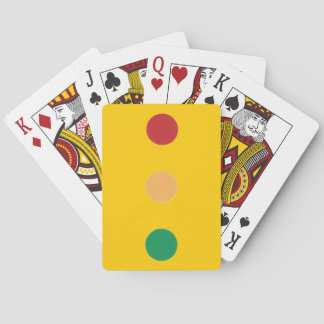 Traffic light colors circles Playing Cards