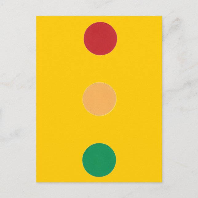 Traffic light colors circles Postcards (Front)