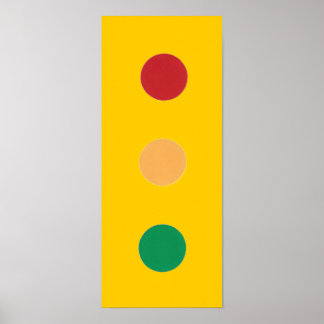 Traffic light colors circles Posters