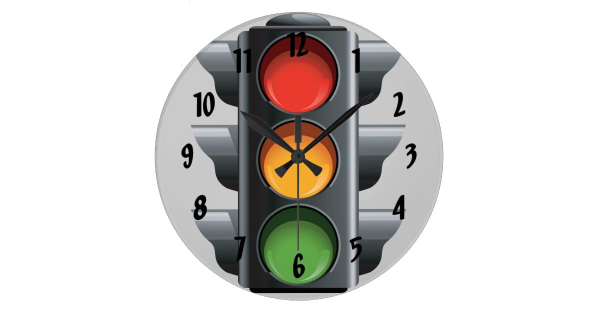 Traffic Light Design Wall Clock Zazzle