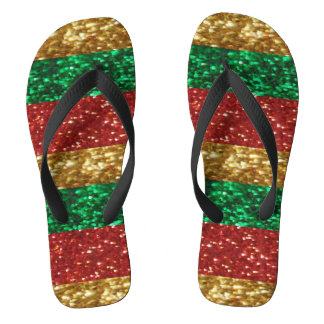 Traffic Light Glitter Flip Flops