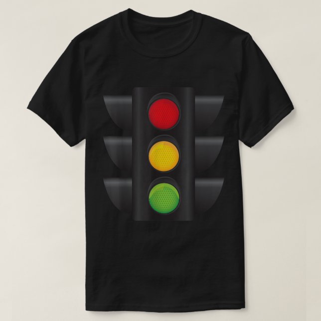 Traffic Light Halloween Costume Stop Go Green Yell T-Shirt (Design Front)