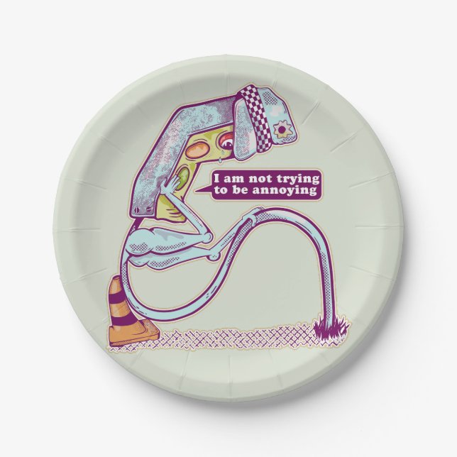 Traffic light looking sad paper plates (Front)