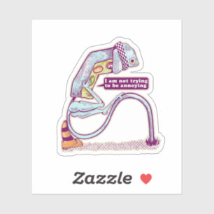 Traffic light looking sad sticker