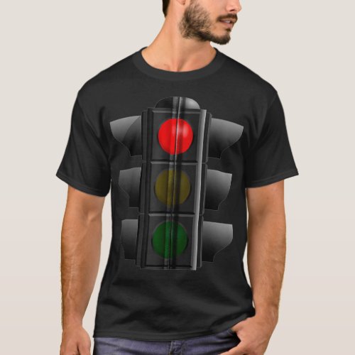 Traffic Light on Red Driving Signal Zip  T_Shirt