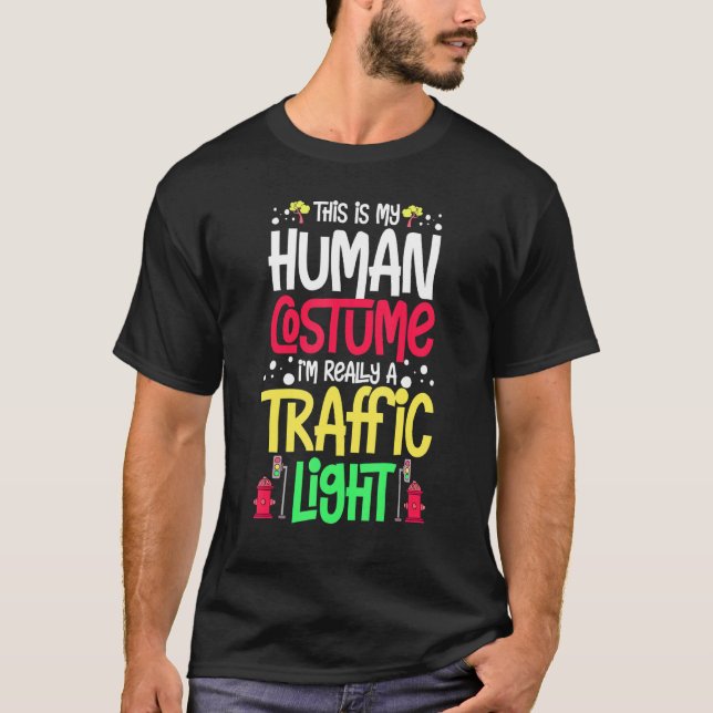 Traffic Light Sign Green Yellow Red Stop Stoplight T-Shirt (Front)