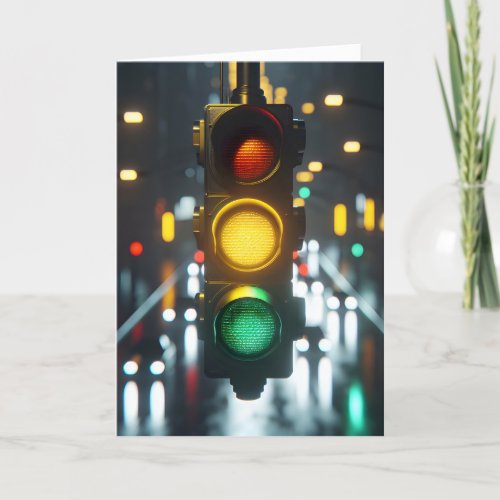 Traffic Light Thinking of You Card