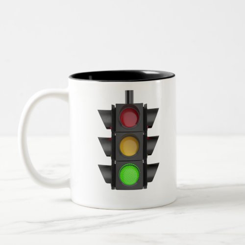 Traffic light Two_Tone coffee mug