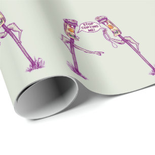 Traffic lights arguing wrapping paper