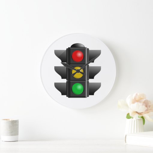 Traffic Lights Clock Zazzle