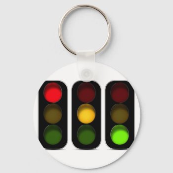 Traffic Lights Design Keychain by Hodge_Retailers at Zazzle