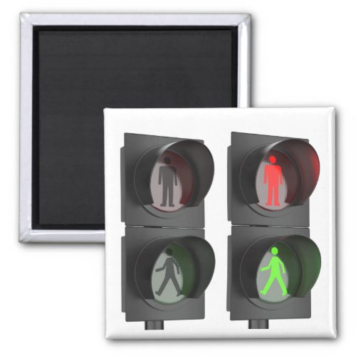 Traffic lights for pedestrians magnet