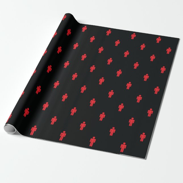 Traffic Lights Man Wrapping Paper (Unrolled)