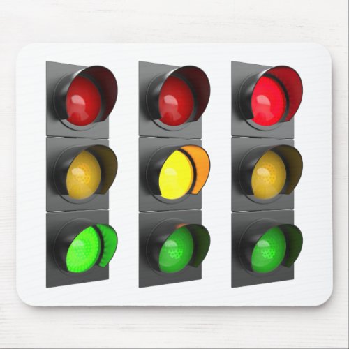 Traffic lights mouse pad