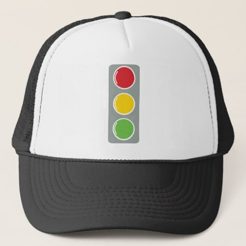 Traffic lights red green amber trucker hat