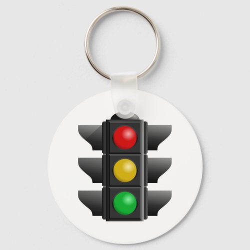 TRAFFIC LIGHTS RED YELLOW GREEN SIGNS DIRECTION KE KEYCHAIN