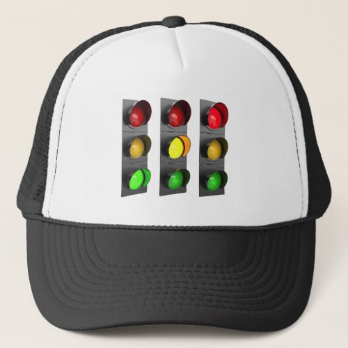 Traffic lights trucker hat