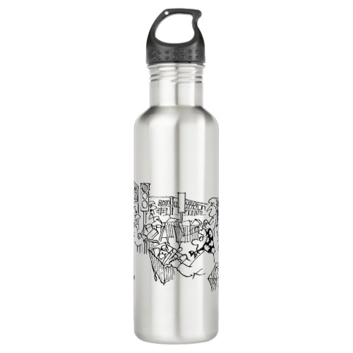 Traffic Management Traffic Lights in a Supermarket Stainless Steel Water Bottle