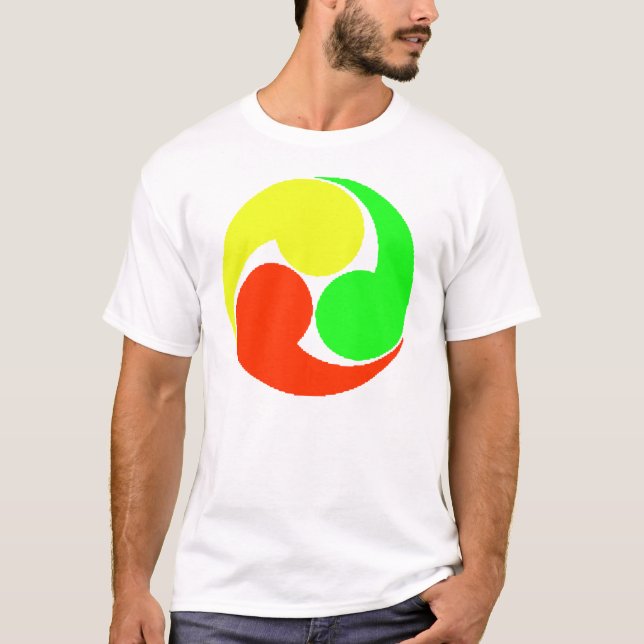 TRAFFIC SAFETY TRIPLE TOMOE MARK T-Shirt (Front)