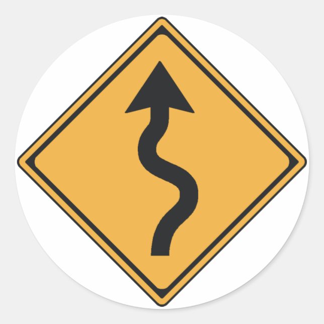 traffic sign classic round sticker (Front)