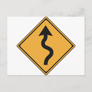 traffic sign postcard