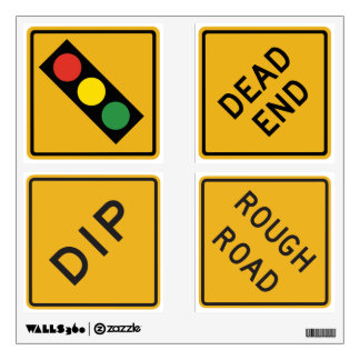 Traffic Sign Set Wall Sticker