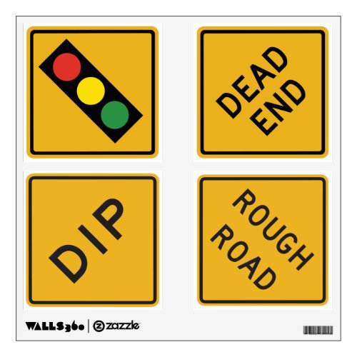 Traffic Sign Set Wall Sticker