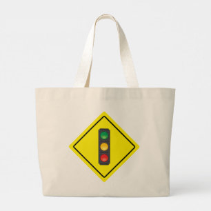 Traffic Signal Sign Jumbo Tote Bag