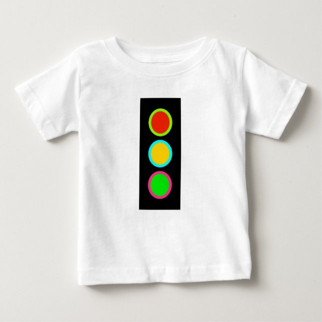 Traffic Signal Stop-Caution-Go Mod Stop Light Fun Baby T-Shirt (Front)