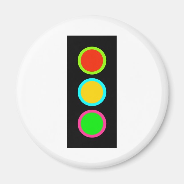 Traffic Signal Stop-Caution-Go Mod Stop Light Fun Magnet (Front)