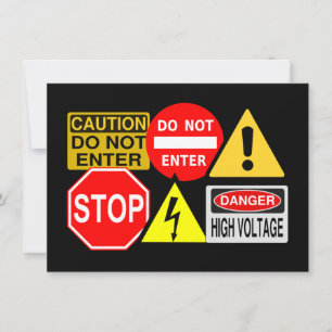 Traffic signs invitation - customize