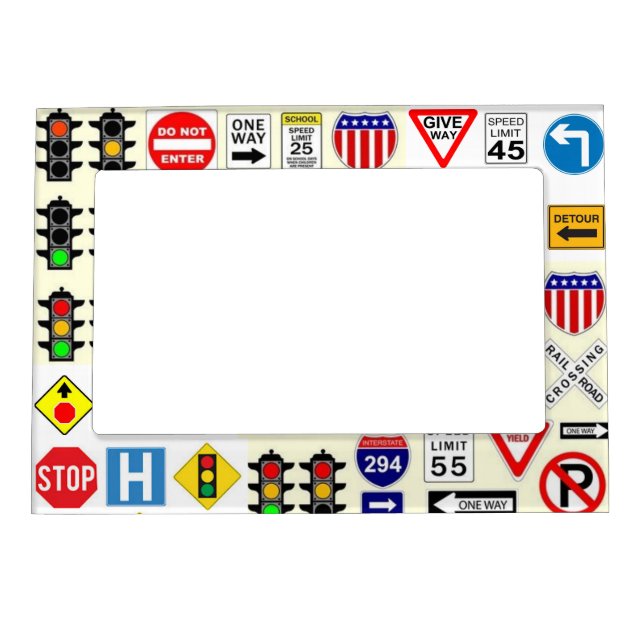 "Traffic Signs" Magnetic Frame (Front)