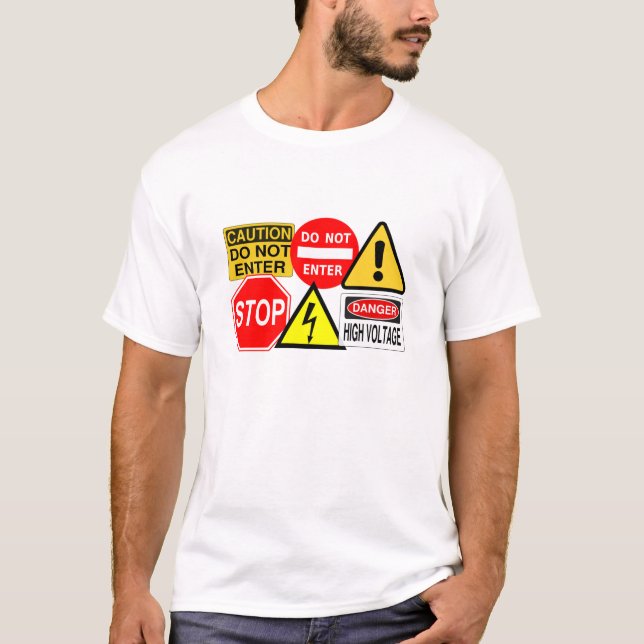 Traffic signs shirt - choose style & color (Front)