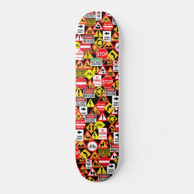 Traffic signs skateboard deck (Front)
