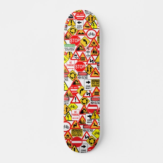 Traffic signs skateboard deck (Front)