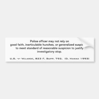 Traffic Stop Bumper Sticker