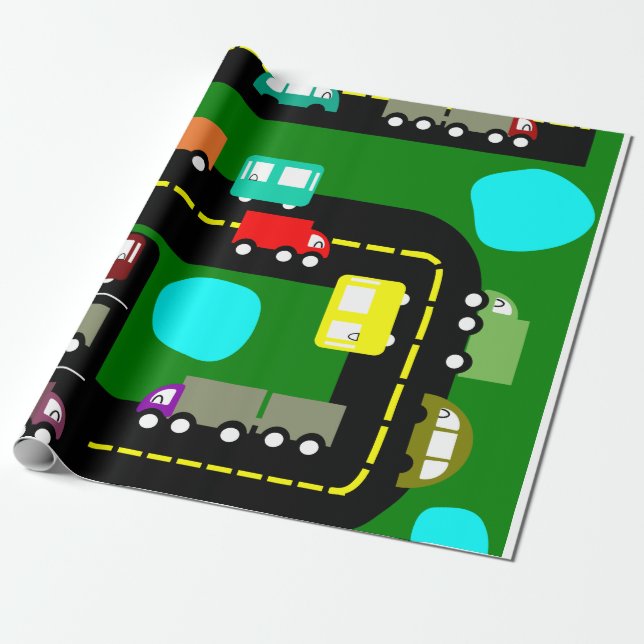 Traffic Wrapping Paper (Unrolled)